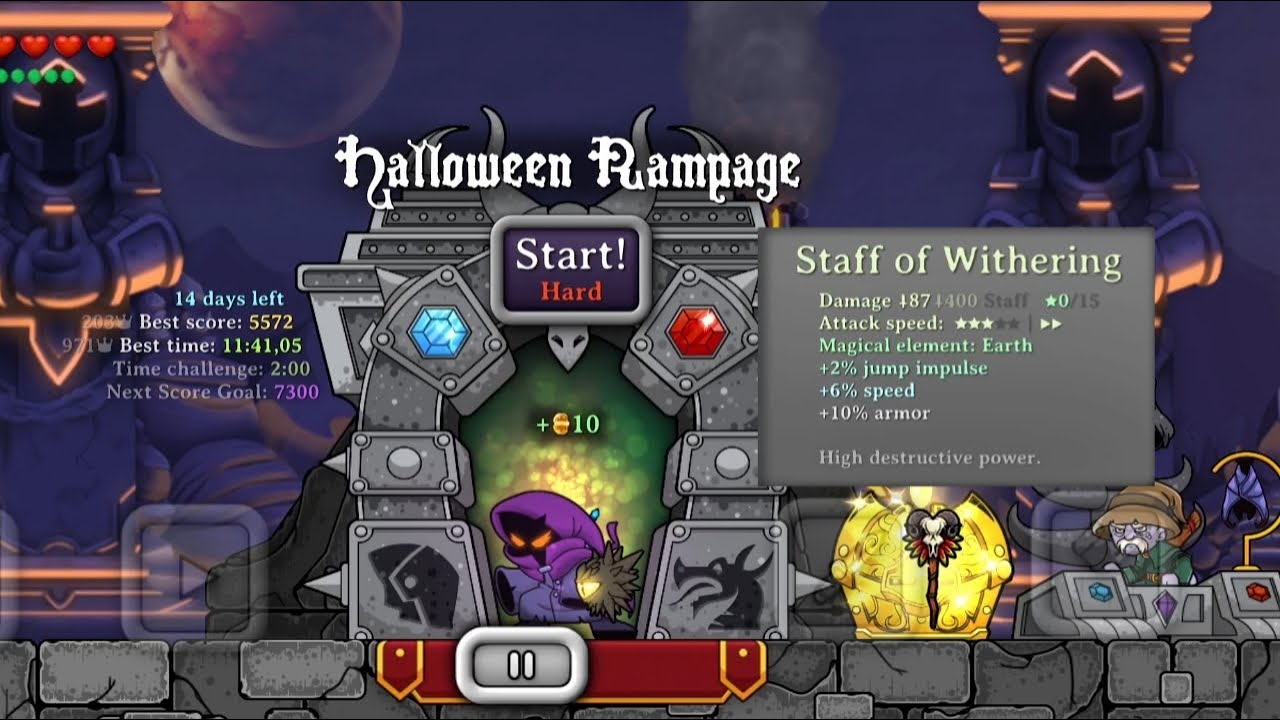 Top 1st Magic Rampage Halloween Rampage | Staff of Withering | New Weekly Dungeon | No Damage