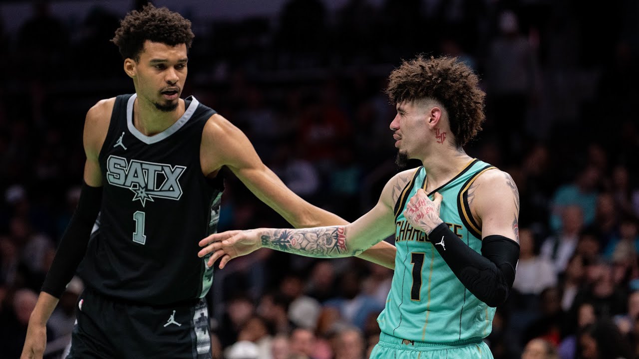 웸반야마 울린 라멜로 볼의 chill한 농구 | NBA 샌안토니오 VS 샬럿