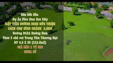 Bán Đất | Nền Dự Án Five Star Eco City |Cách chợ Bình Chánh 2.5 Km | Mặt Tiền Đường Đinh Đức Thiện