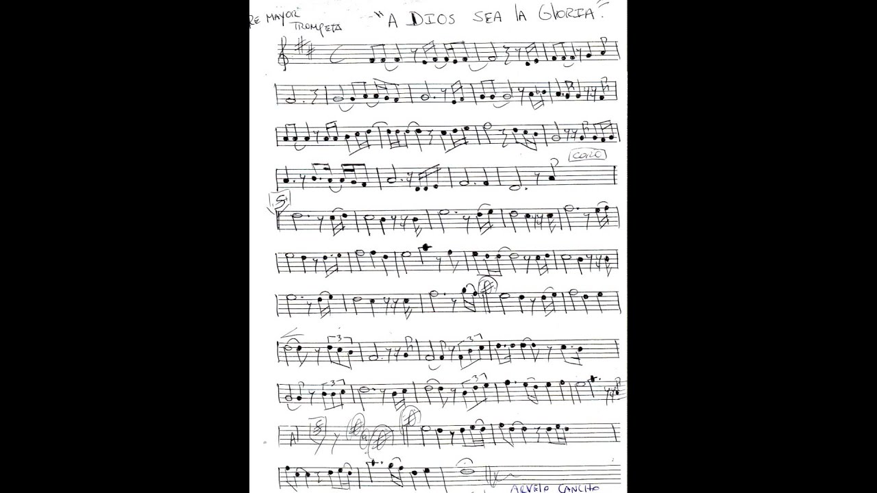 A DIOS SEA LA GLOR / partituras cristianas para trompeta - YouTube