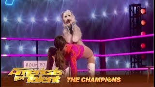 Ashleigh & Sully: Diva vs Dog Wresling FIGHT! with BGT Winner | America's Got Talent: Champions