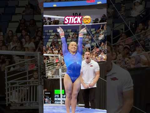 Her face when she stuck it 💅🏼 (Joscelyn Roberson) #gymnastics #gymnast #sports #sport #olympics