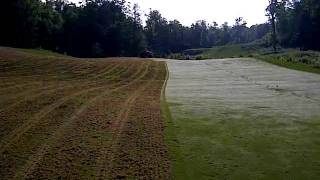 Verticutting #18 Fairway at the Ridge