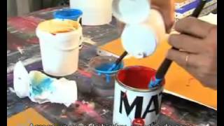 PINTAR con CANICAS al estilo JACKSON POLLOCK * ARTE para NIÑOS 