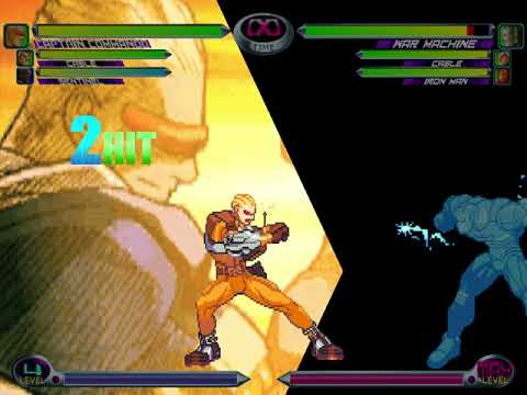 MvC2 - that ain't safe - War Machine War Destroyer (punish with Commando, corner)