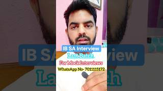 IB SA INTERVIEW PREPARATION || IB SA MOCK INTERVIEW