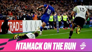 Romain Ntamack From His Own Try Line