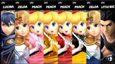 Lucina VS Zelda VS Peach VS Peach VS Peach VS Peach VS Zelda VS Little Mac Smash Bros Ultimate
