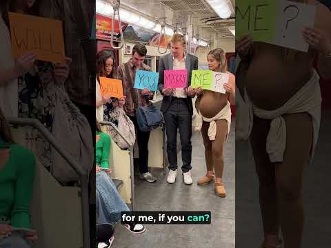 Conductor Proposes On The Subway Over The Intercom 