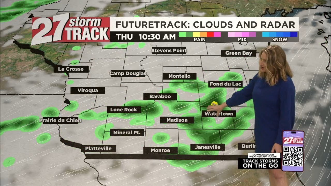 Scattered showers and storms to end the work week - YouTube