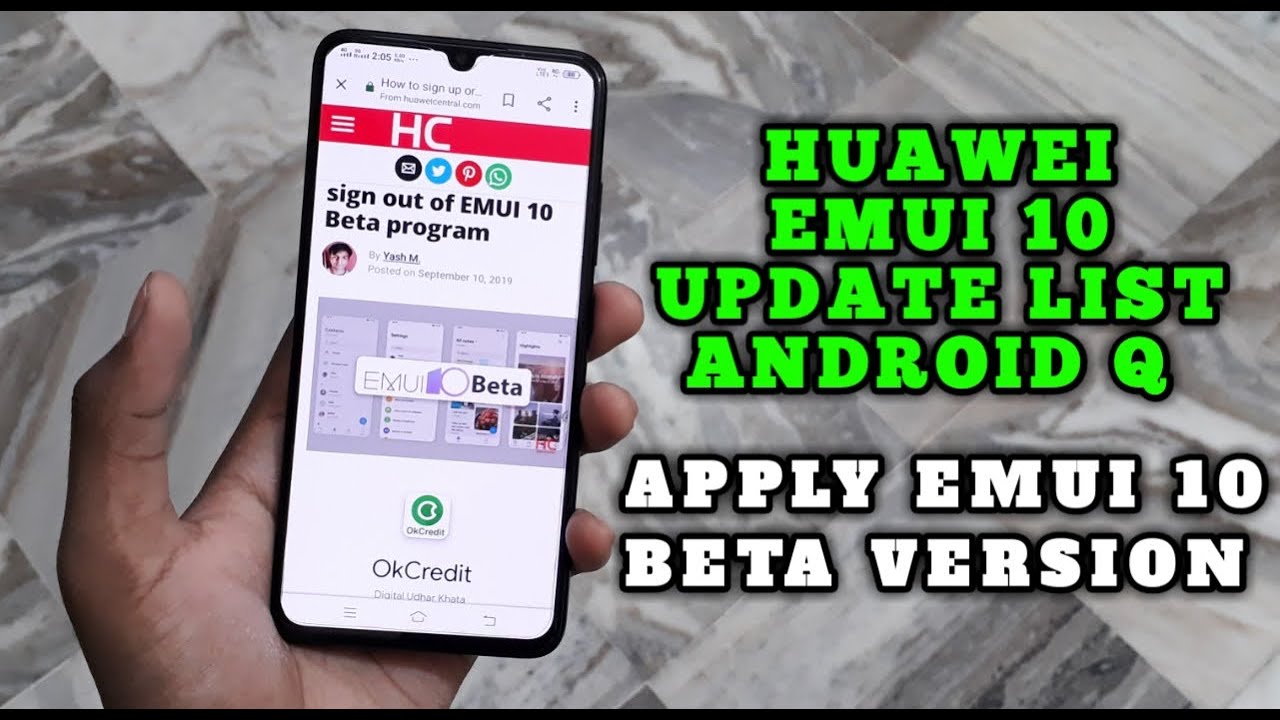 Huawei emui 10 update list and apply emui 10 beta version [HINDI]