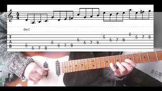 Classic Lead Tone Tetrachords in A Dorian Lick (with tabs) - DP's Guitar Encyclopedia