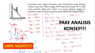 LATIHAN SOAL TANGGA TERGELINCIR | KESETIMBANGAN BENDA TEGAR DAN DINAMIKA ROTASI #2