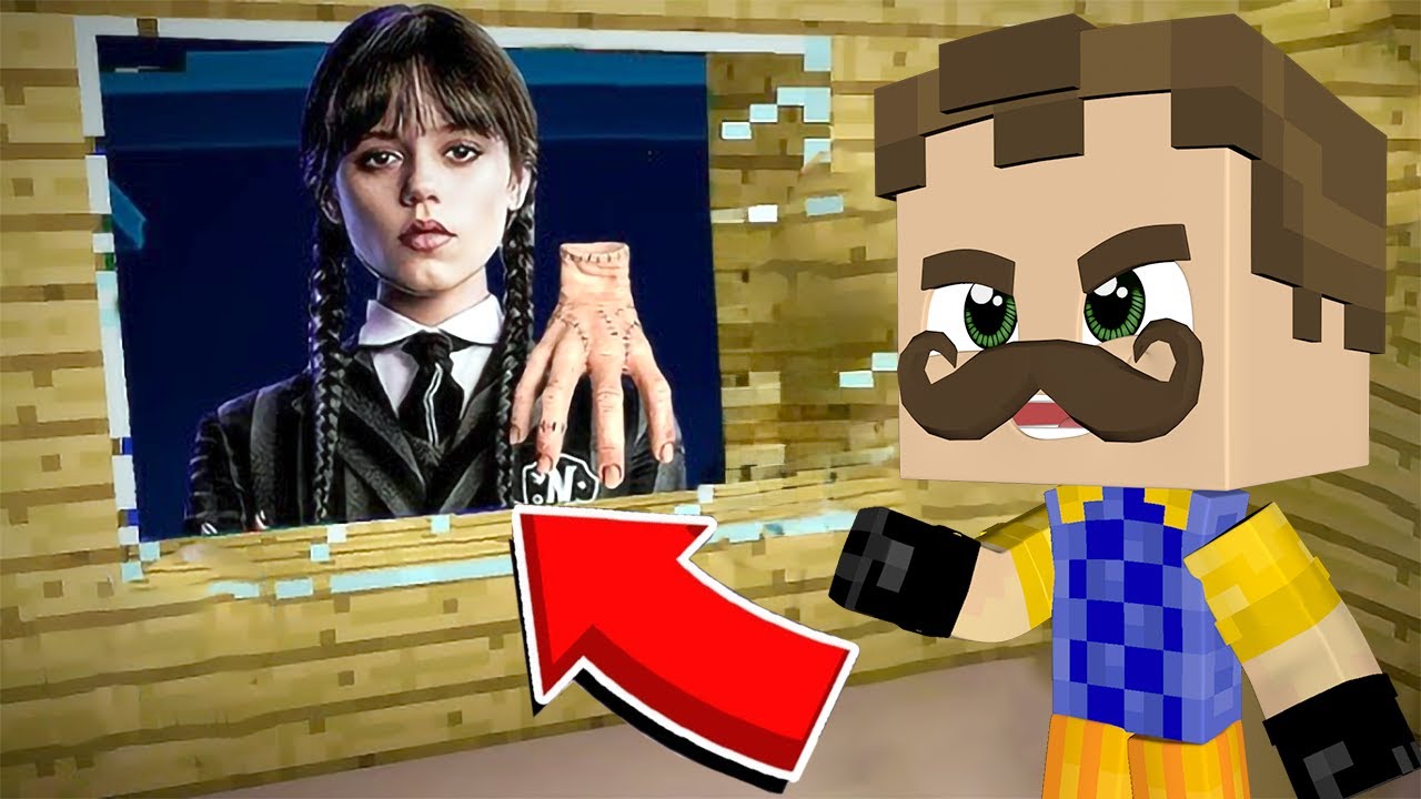 Wednesday-ს შემოტევა Minecraft-ში!