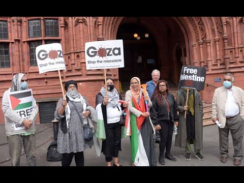 A protest took place outside the Magistrates Court in solidarity with the Palestine Action
