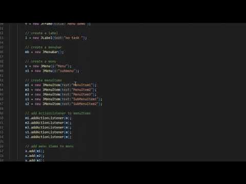 Java Menu button l Java - YouTube
