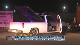 K9 units found 2 suspects who fled on foot