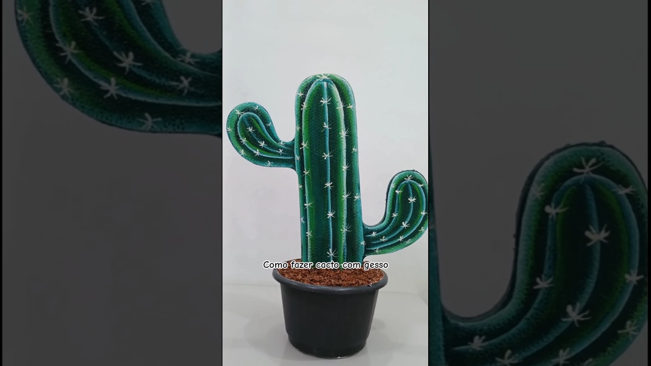 Como fazer cacto com gesso