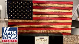 Teenager makes wooden flags for Fox Nation Patriot Awards