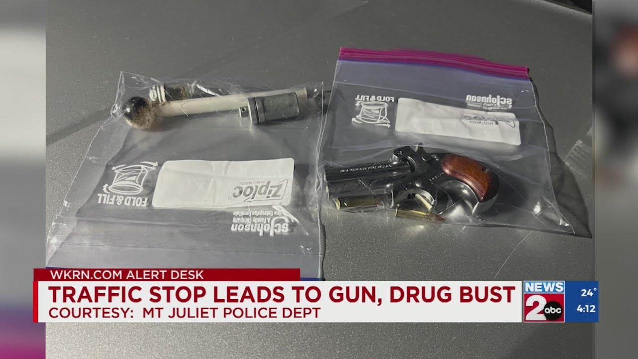 Traffic stop leads to gun, drug bust in Mt. Juliet - YouTube