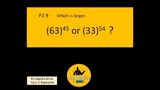 SAT/ACT Math Refresher -  Pre-Algebra Topic 2 - Exponents - Problem 2.9