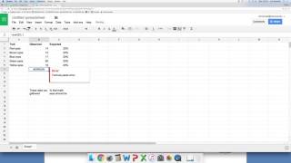 Chi square using a spreadsheet