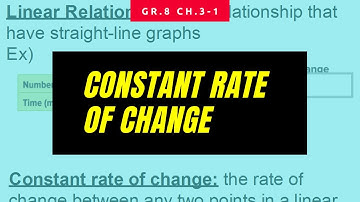 Constant rate of change | Expressions and Equations | Table, Graph