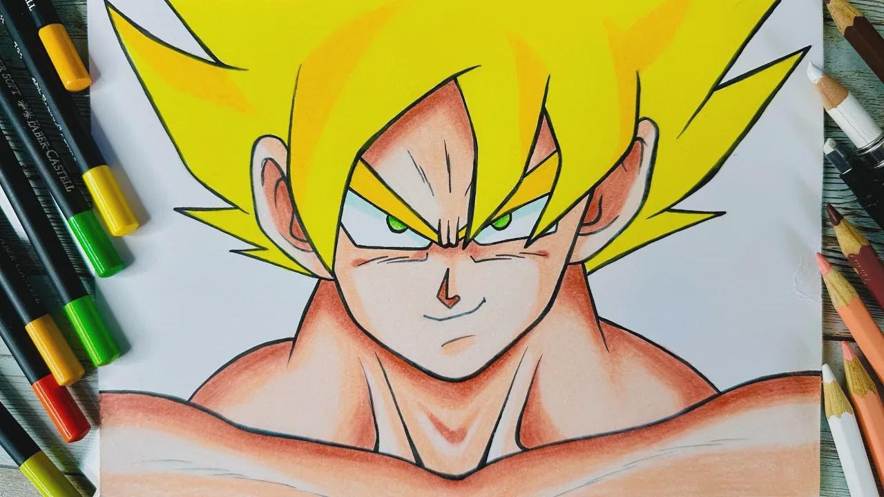 How to Draw Super Saiyan Goku (SSJ)