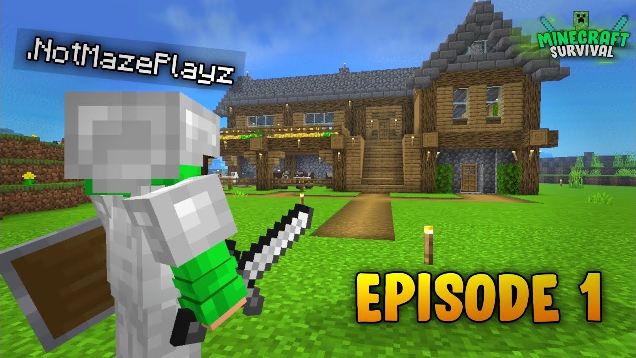 Minecraft Pe 😎 Survival Series Ep 1 In Hindi || 1.20+ || Epic Journey ...