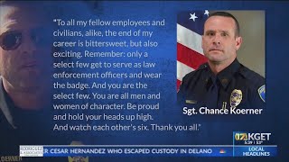 '10-98 forever': Bakersfield police sergeant retires after 30 years of service