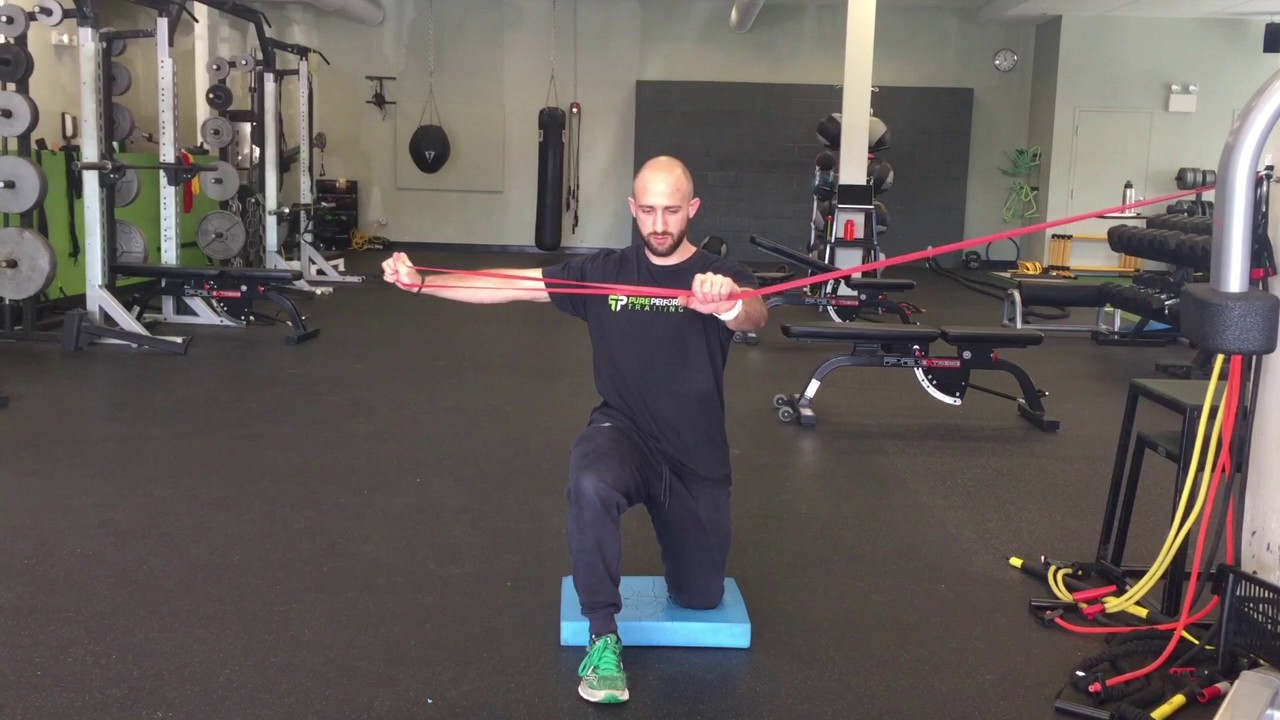 HalfKneeling Horizontal Abduction with Press YouTube