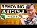Excel - How To Remove Subtotals In Excel #shorts - Episode S0053