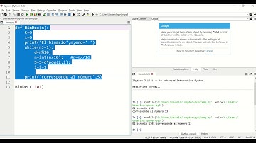 Conversión binario a decimal y decimal a binario en Python