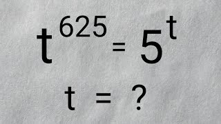 A Nice Math Exponent and Powers | t^625 = 5^t? | Math olympiad!