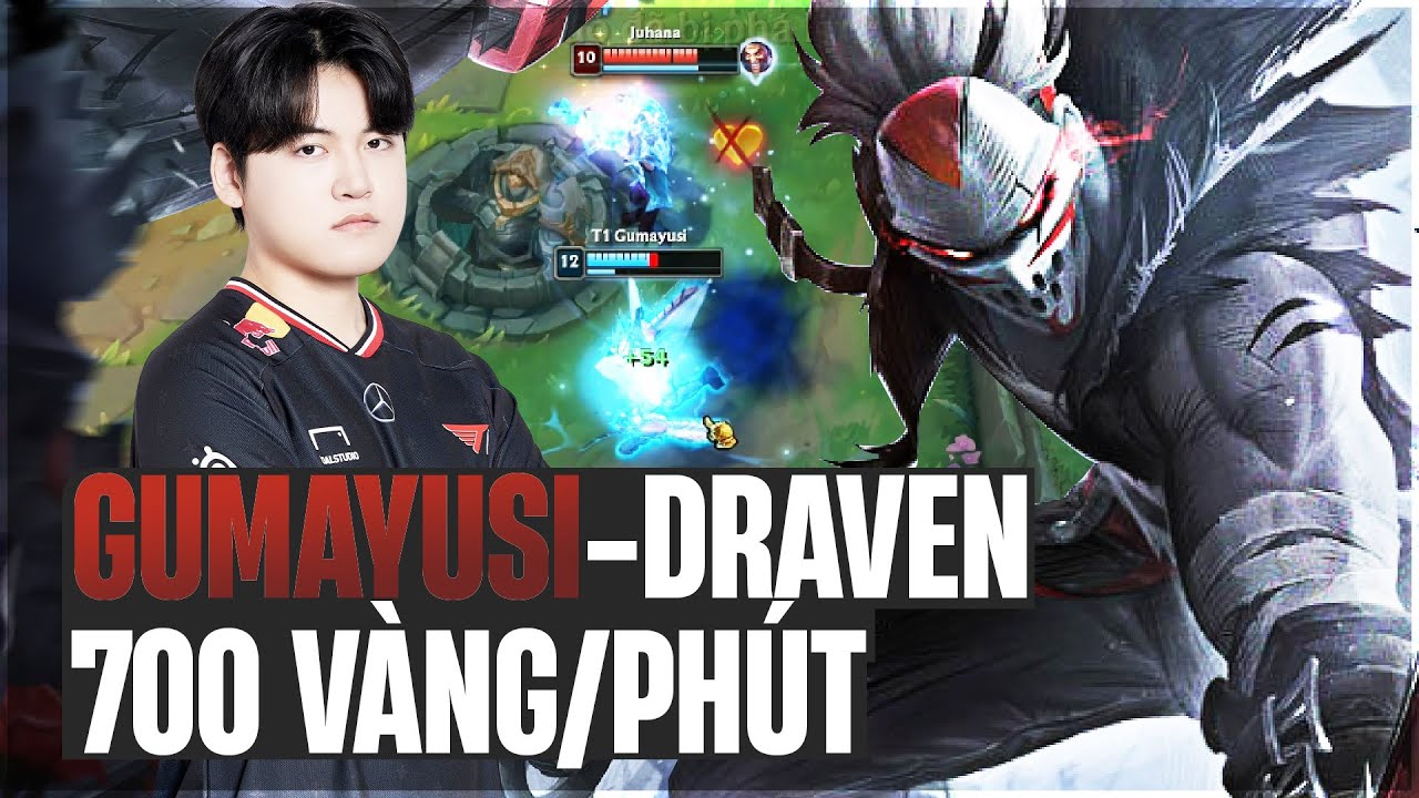 DRAVEN MỚI ĐƯỢC BUFF SỨC MẠNH GUMAYUSI HỦY DIỆT HOÀN TOÀN ĐƯỜNG DƯỚI ĐỐI PHƯƠNG VỚI 700 VÀNG/PHÚT