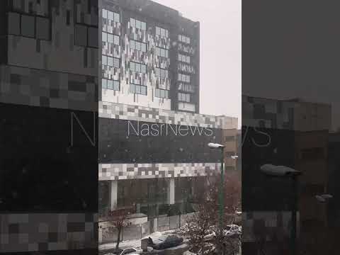 تصاویری از بارش برف در تبریز هم اکنون آذربایجان برف تبریز