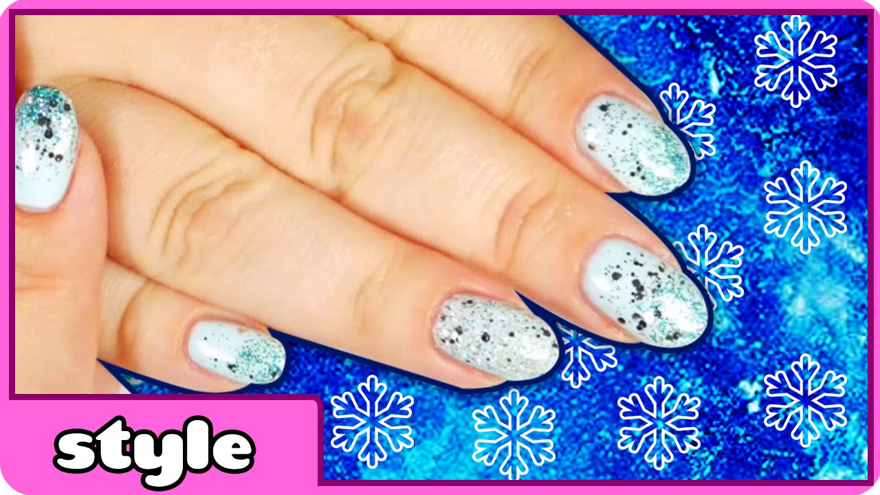 8. Glittery Frozen Nails - wide 4