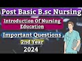 Introduction To Nursing Education Important Question