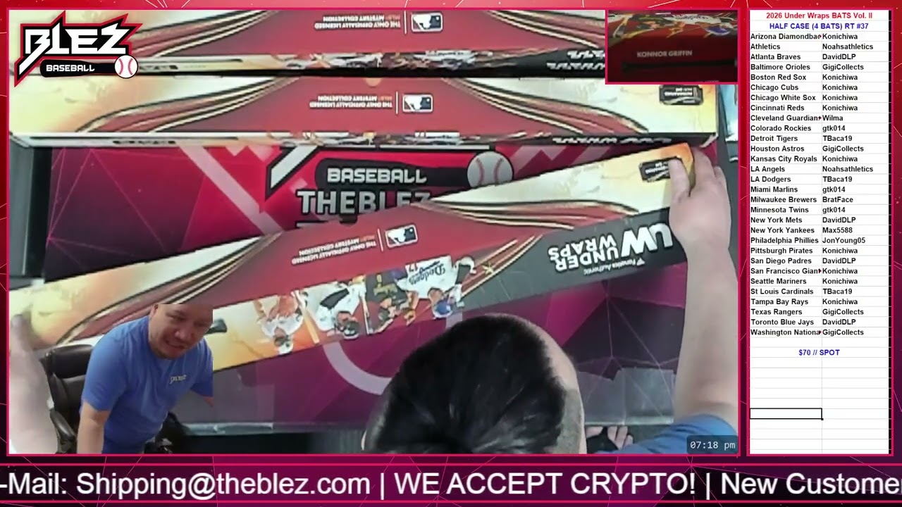 2026 Fanatics Under Wraps Autographed BATS Vol II HALF CASE BREAK