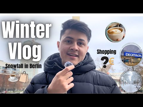 Berlin Snowfall Vlog ❄️ Cozy Coffee, Winter Walks & Shopping Day | Aesthetic Winter Vibes