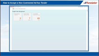 Freight Order Management   How to Accept a Non Contracted Ad hoc Tender
