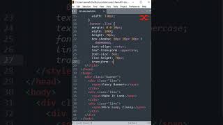 Fancy Banner | HTML CSS