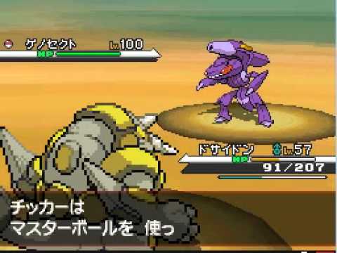 ポケモン ホワイト 野生のゲノセクト100lv Get Youtube