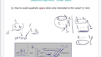 Lecture 15: Dynamic Programming - Sequence Alignment (Linear Space)