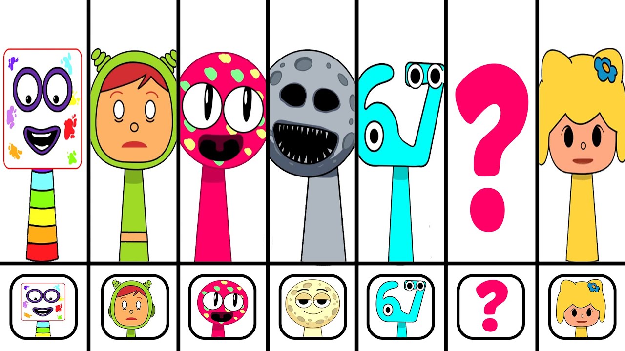 🔥 NEW Sprunki OCs Characters – The Moon , Nina , 67 , Bea , Seventeen , Racy