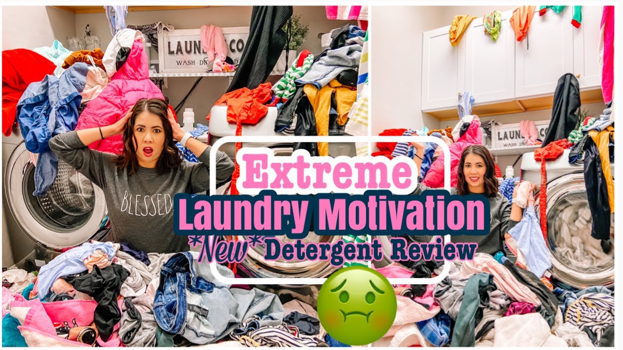 EXTREME LAUNDRY MOTIVATION// ALL DAY LAUNDRY + LAUNDRY   STRIPPING & NEW DETERGENT  REVIEW!