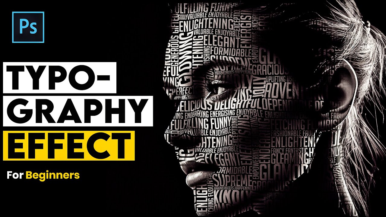 Text Portrait Effect Photoshop Tutorial - For Beginners - YouTube