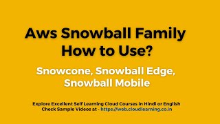 Aws 2023 - Snowball Family - Do Data Transfer on Tips screenshot 2