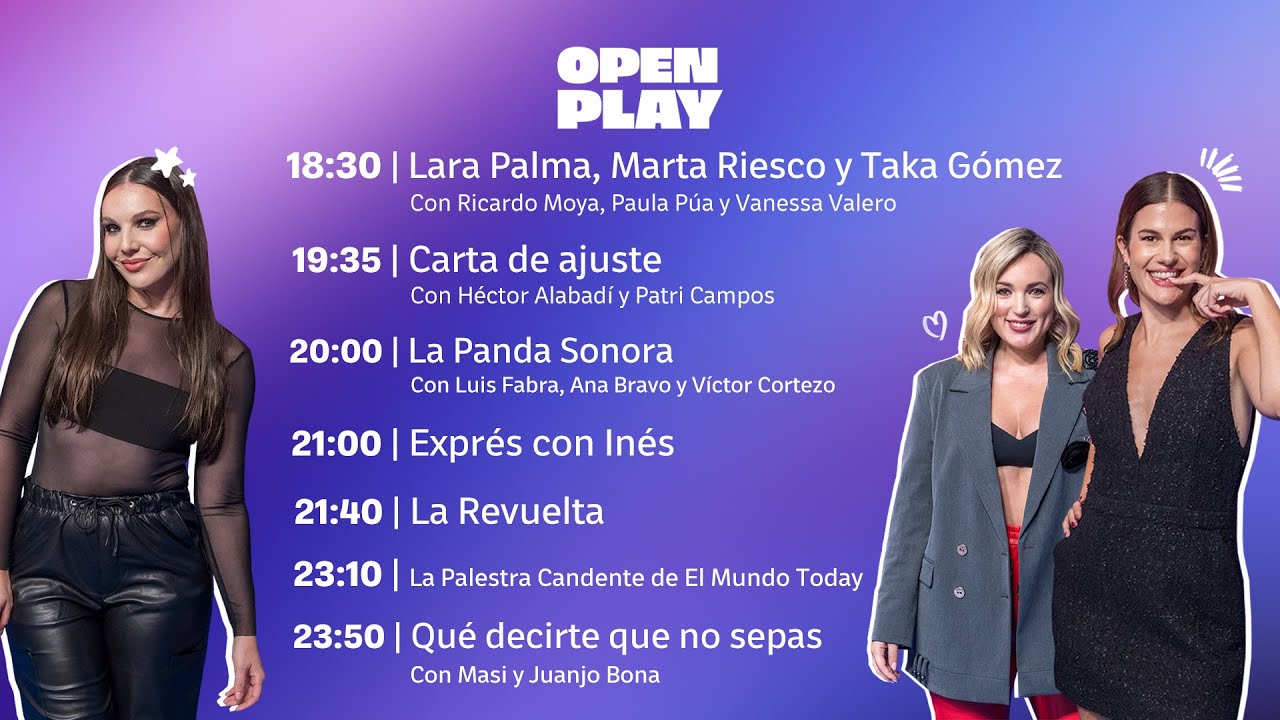 DIRECTO: Open Play hoy con Ricardo Moya, Paula Púa y Vanessa Valero | 28/10/25
