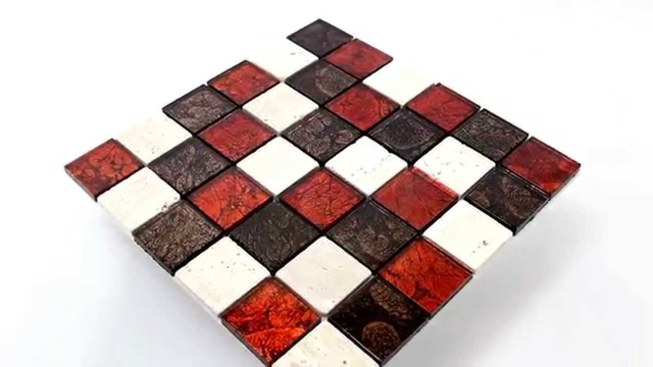 Wohnraum mosaik fliesen aus naturstein glas braun rot cream youtube